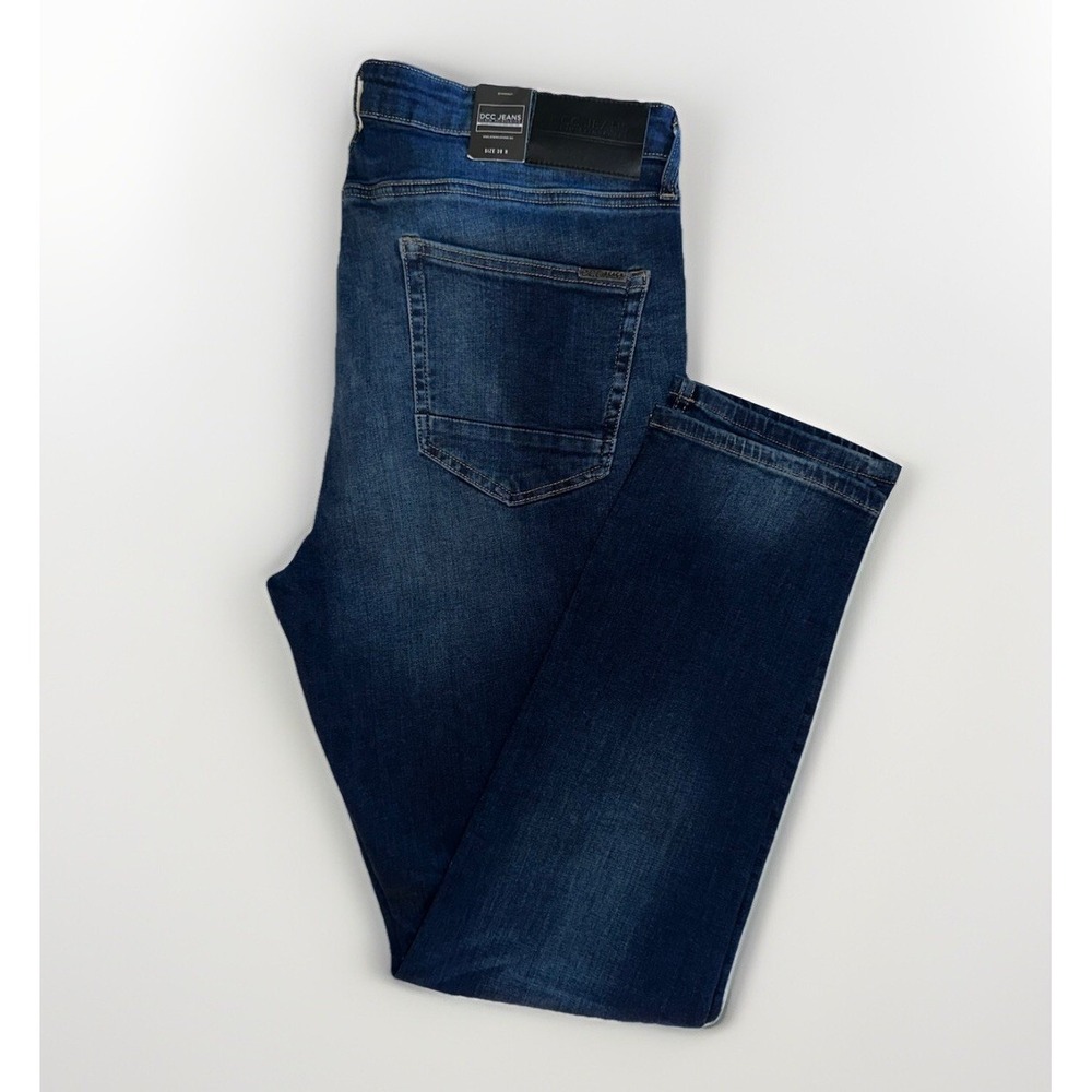 DCC Mens Blue Jeans Slim Fit Size 38 Regular
